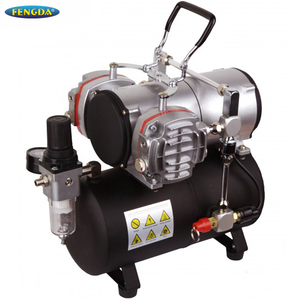 Aerografo compressore AS-196 doppio cilindro pistone compressore senza olio 